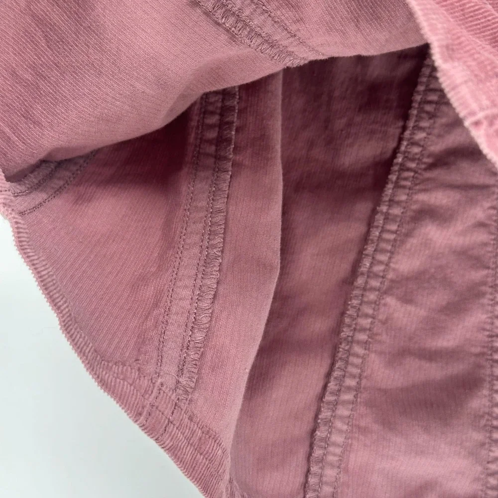 Athleta‎ fine whale Corduroy Mauve wherever Skirt Size 4 Pink Dusty Rose Pocket
